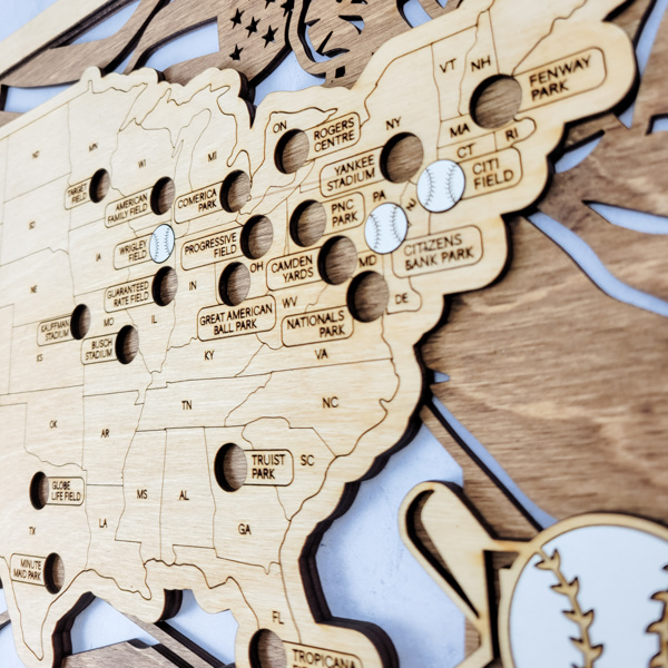 Baseball Stadium Checklist Map | Jane.com